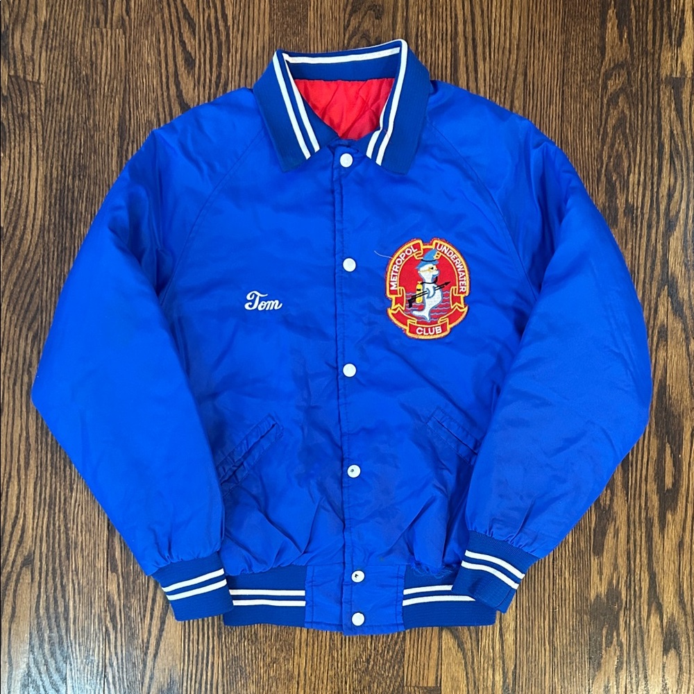 Vintage Blue & Red Lightweight Club Jacket